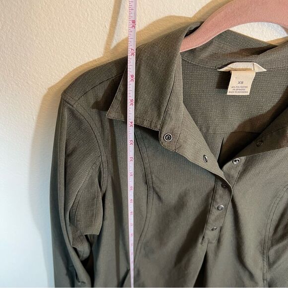 ✨ Duluth Trading Co Women’s Green Collared Long Sleeve Dress XS - Picture 10 of 11